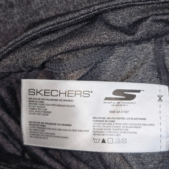 Skechers Active Leggings Yoga Side Pockets Skinny Leg Gray Stretch Size Medium - Picture 5 of 8